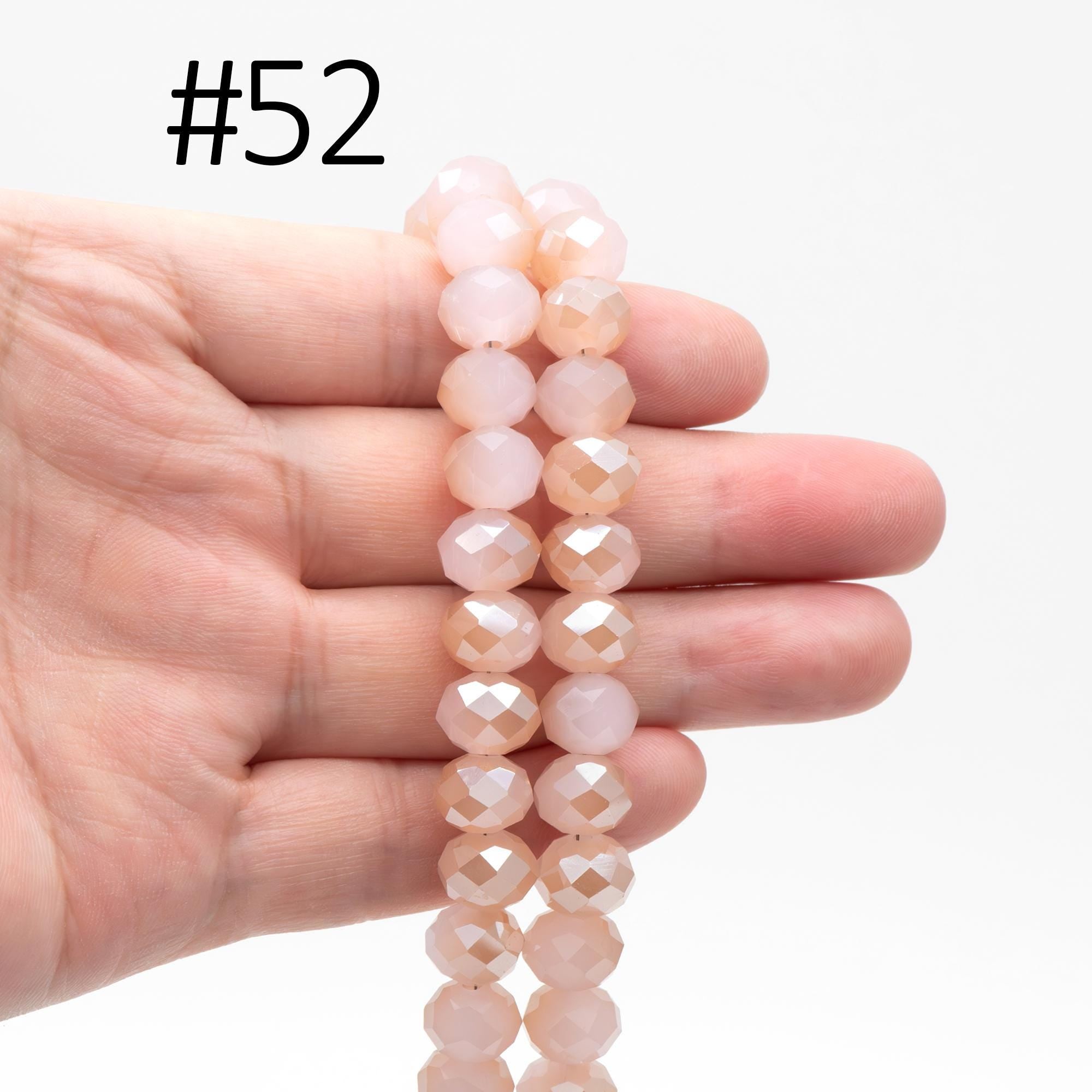 65 beads Rondelle Crystal Glass Faceted beads 8x10mm (BZ10)